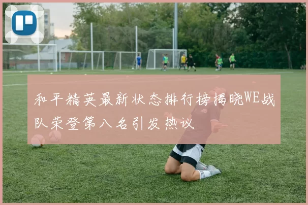 和平精英最新状态排行榜揭晓WE战队荣登第八名引发热议